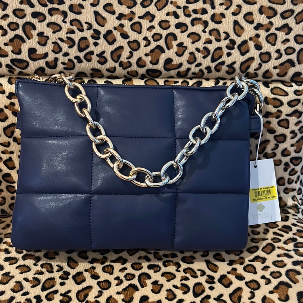 Landry Navy Padded Handbag